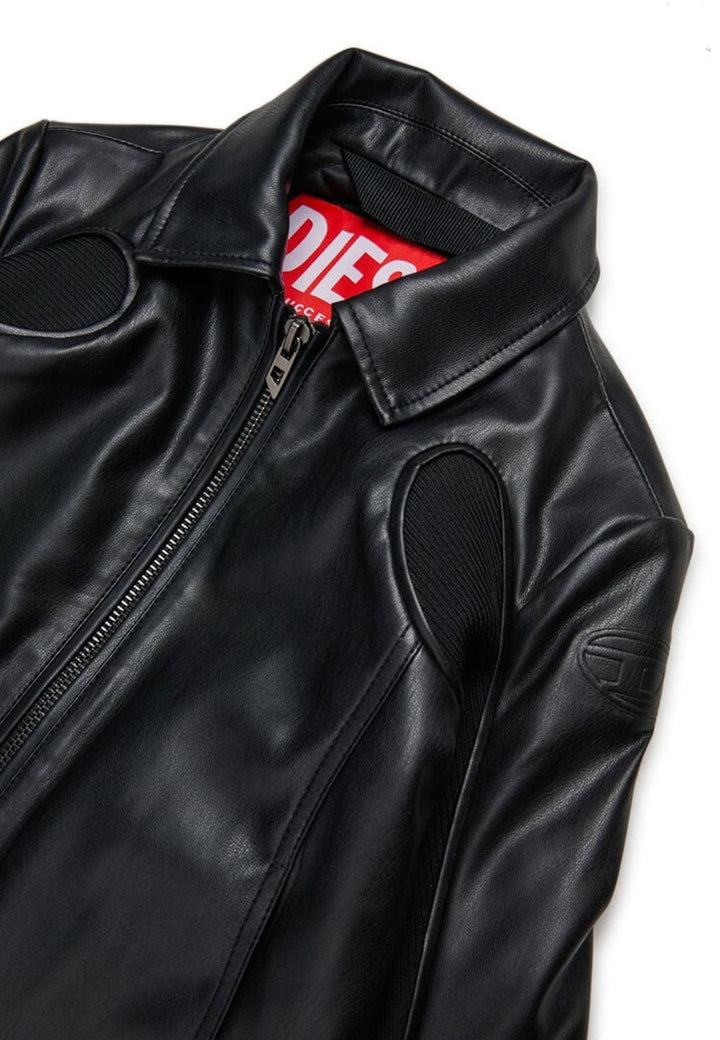 Giubbino corto bambina Diesel Kid in tessuto spalmato