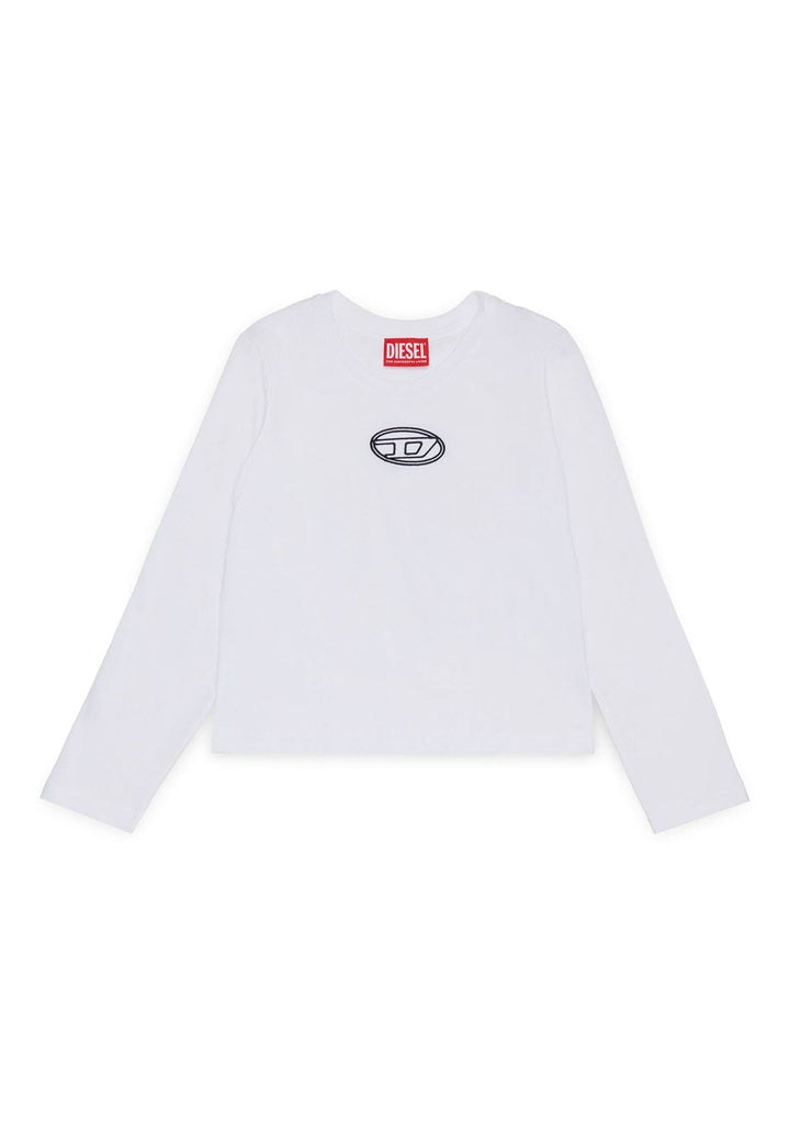 T-shirt bambina Diesel kid bianca in cotone