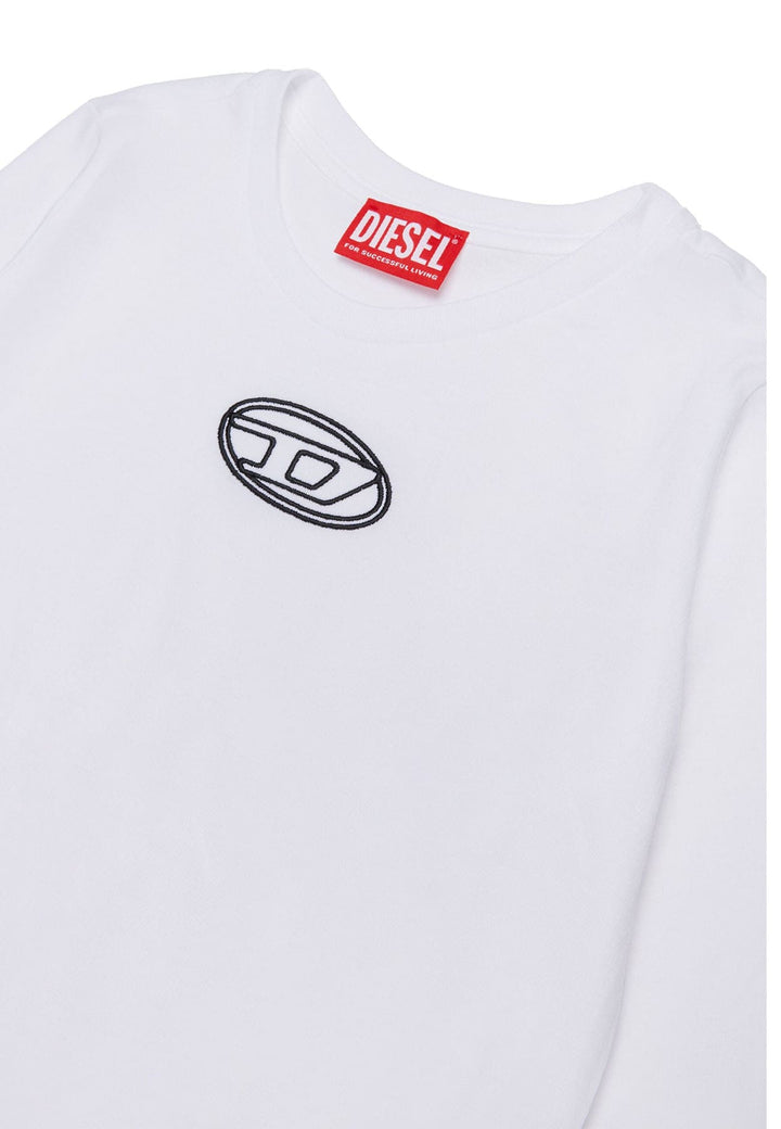 T-shirt bambina Diesel kid bianca in cotone