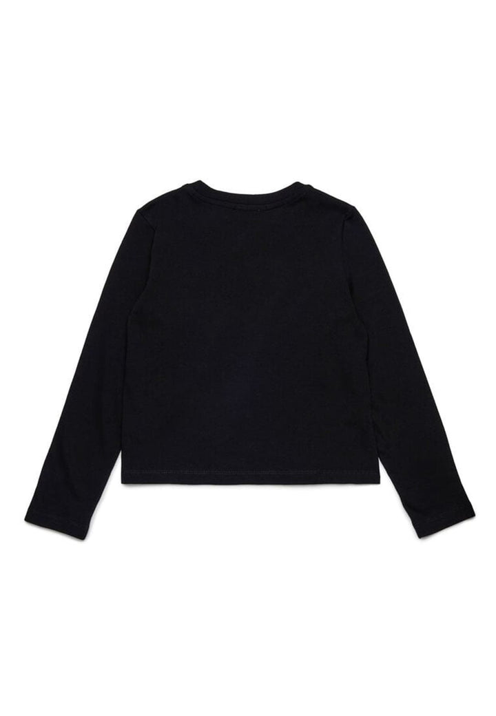 T-shirt bambina Diesel kid nera in cotone