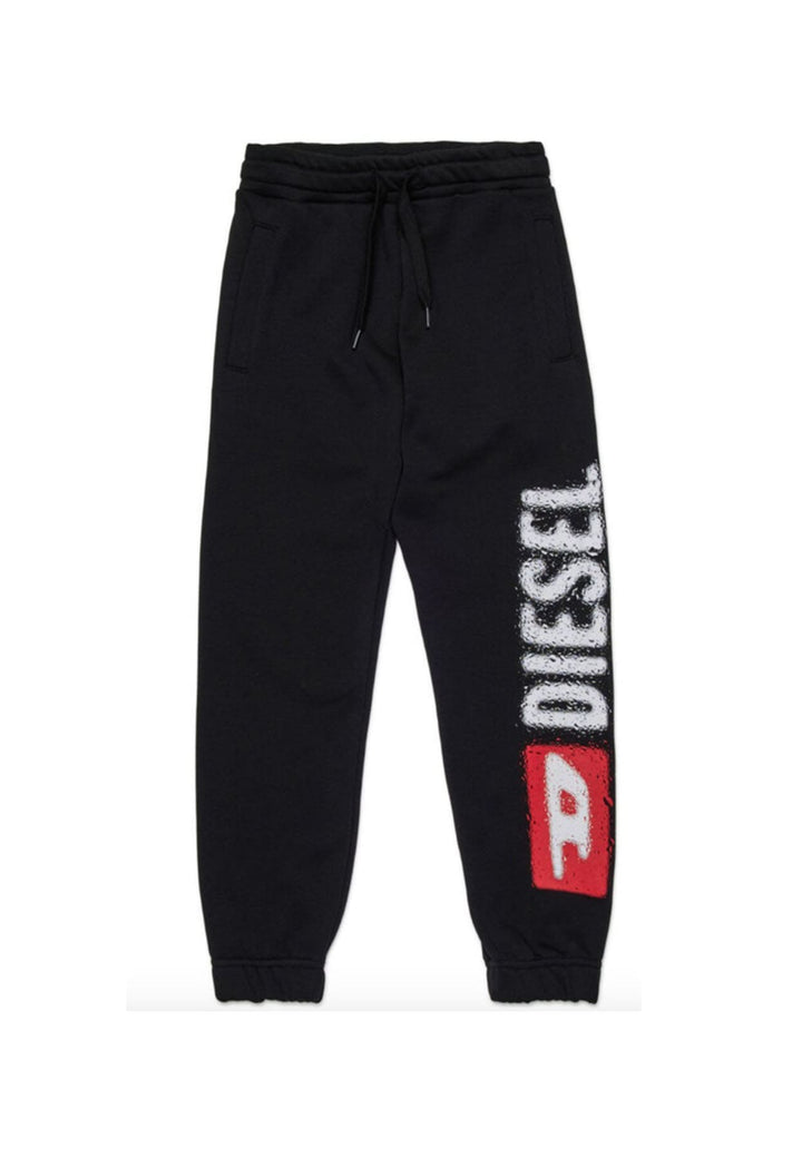 Pantalone sportivo bambino Diesel kid nero in cotone