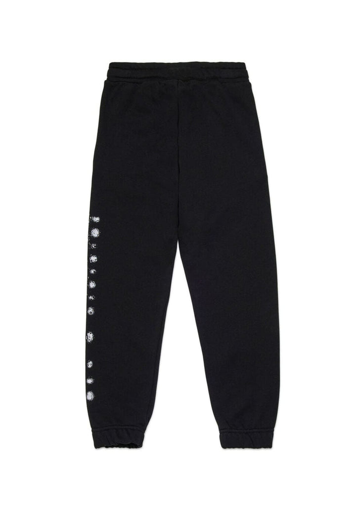Pantalone sportivo bambino Diesel kid nero in cotone