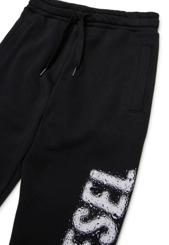 Pantalone sportivo bambino Diesel kid nero in cotone
