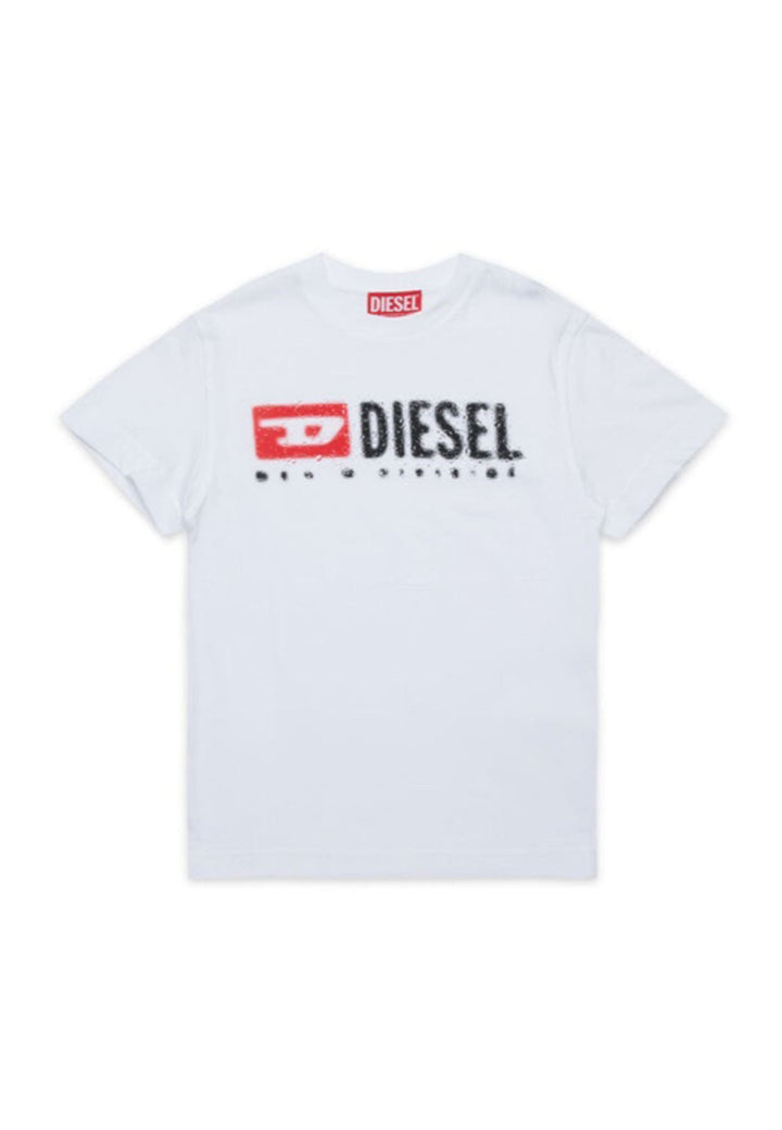 T-shirt bambino Diesel Kid bianca in cotone