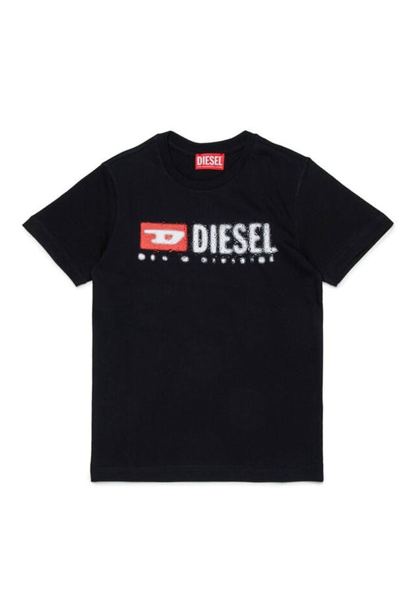 T-hirt bambino Diesel kid nera in cotone