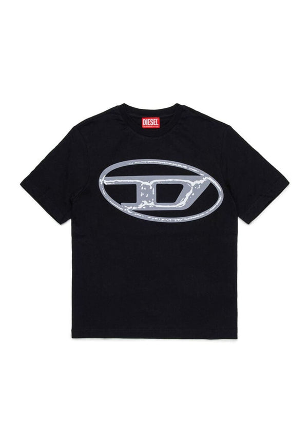 T-hirt bambino Diesel kid nera in cotone