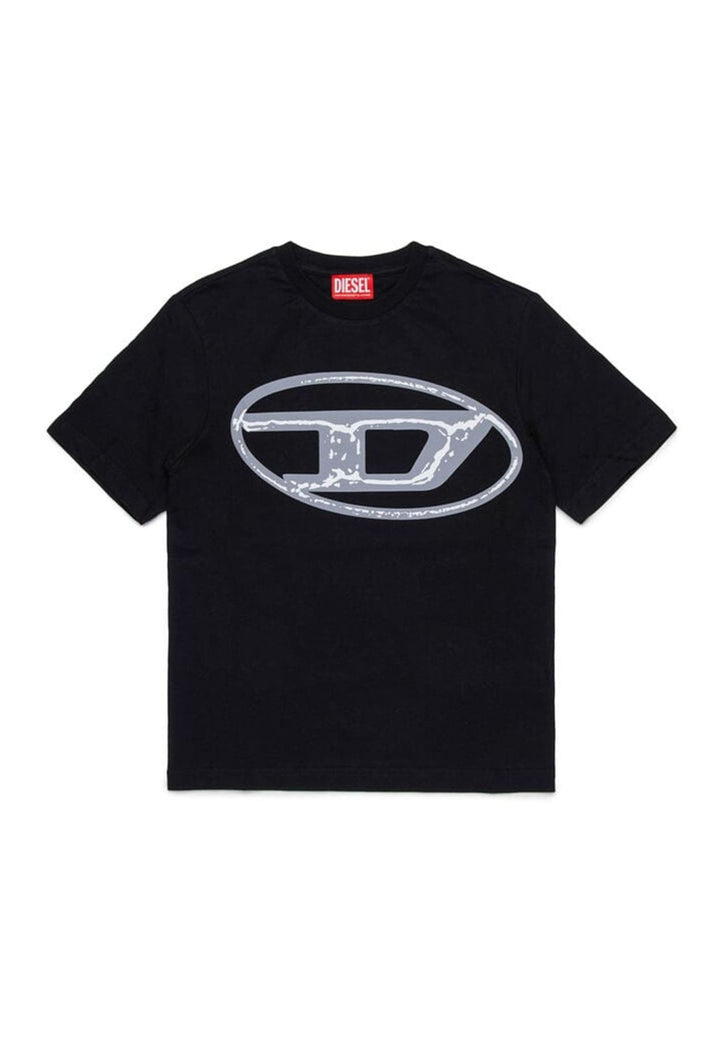 T-hirt bambino Diesel kid nera in cotone