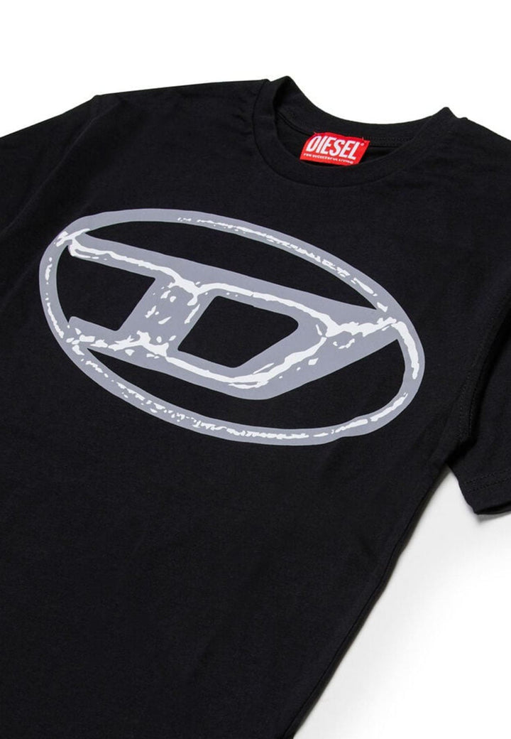 T-hirt bambino Diesel kid nera in cotone