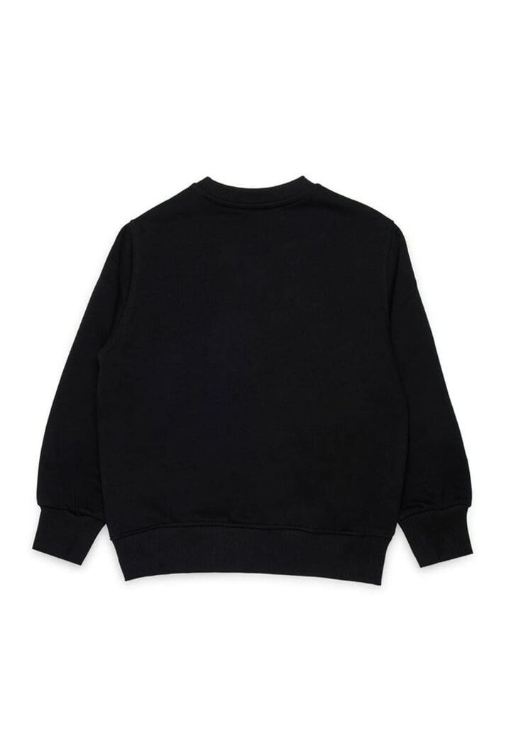 Felpa bambino Diesel Kid nera in cotone