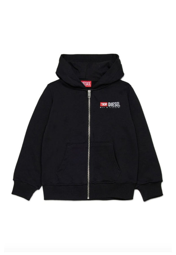 Felpa bambino Diesel kid nera in cotone