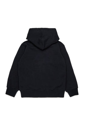 Felpa bambino Diesel kid nera in cotone
