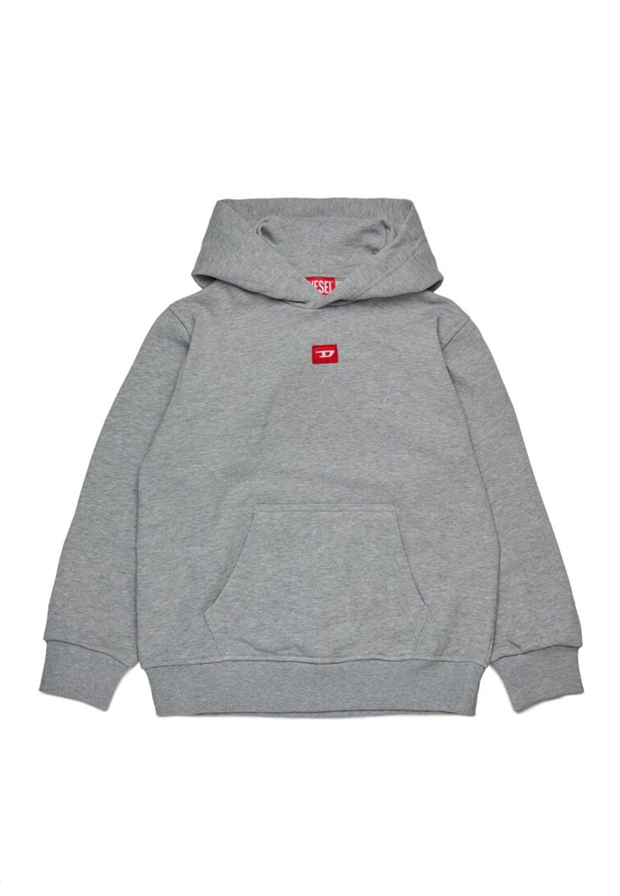 Felpa bambino Diesel kid grigia in cotone