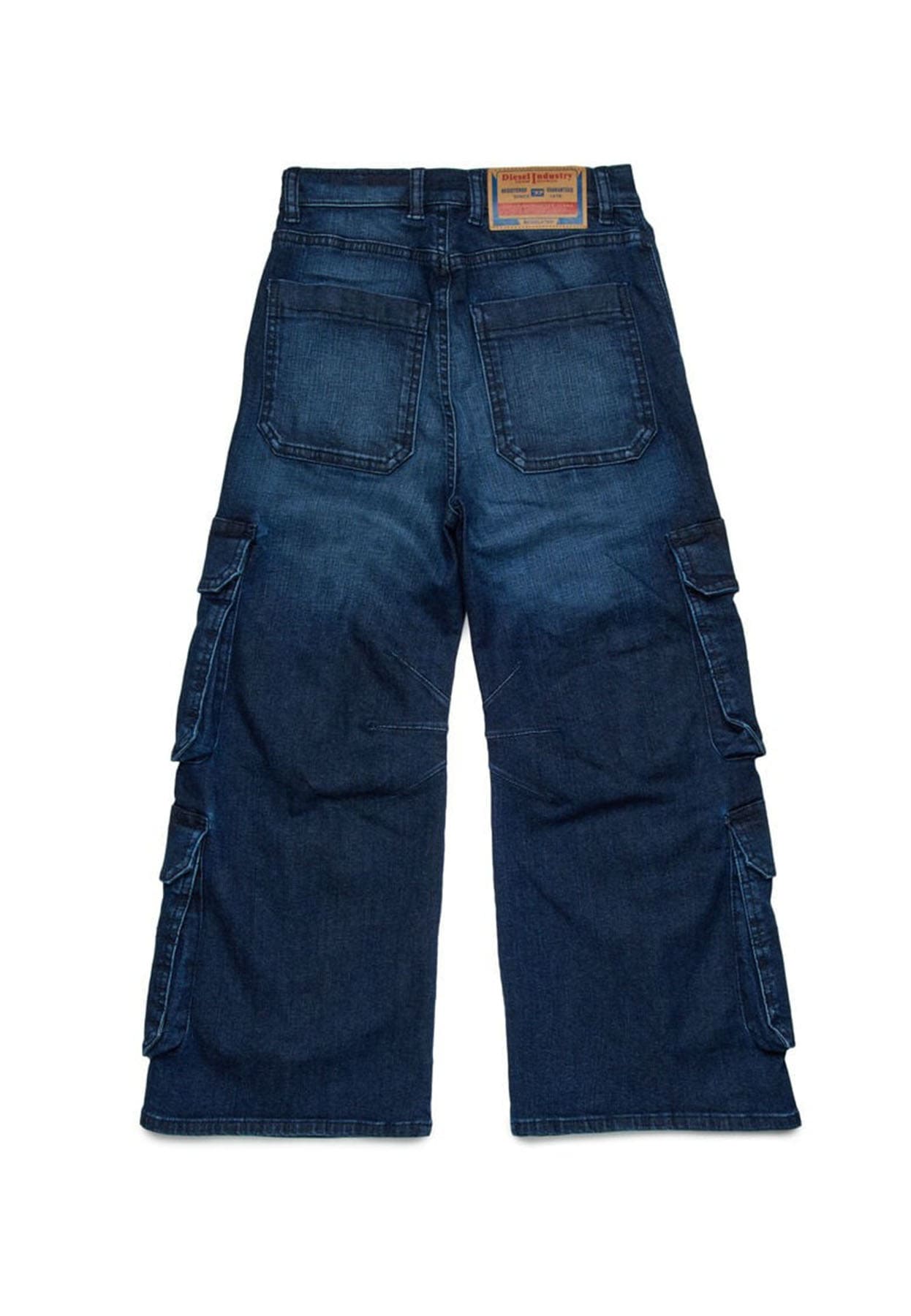 Jeans Argjx cargo bambina Diesel kid blu scuro in denim