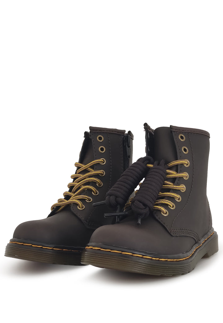 Stivaletto bambino Dr.Martens 1460 Wildhorse lamper marroni in pelle