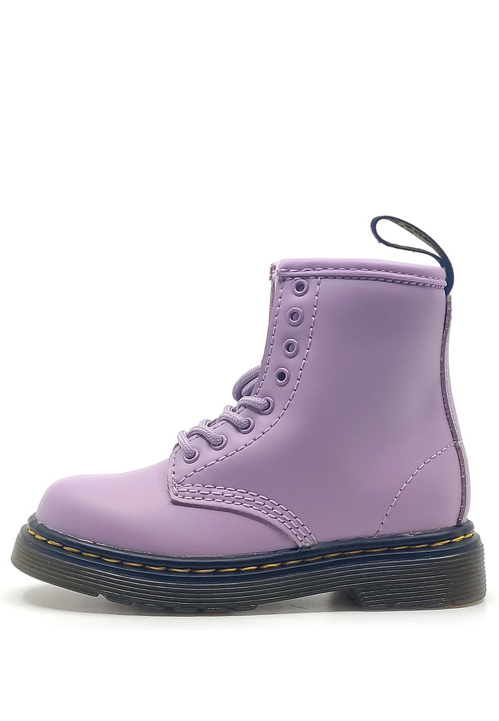 Stivaletti bambina Dr Martens lilla in pelle