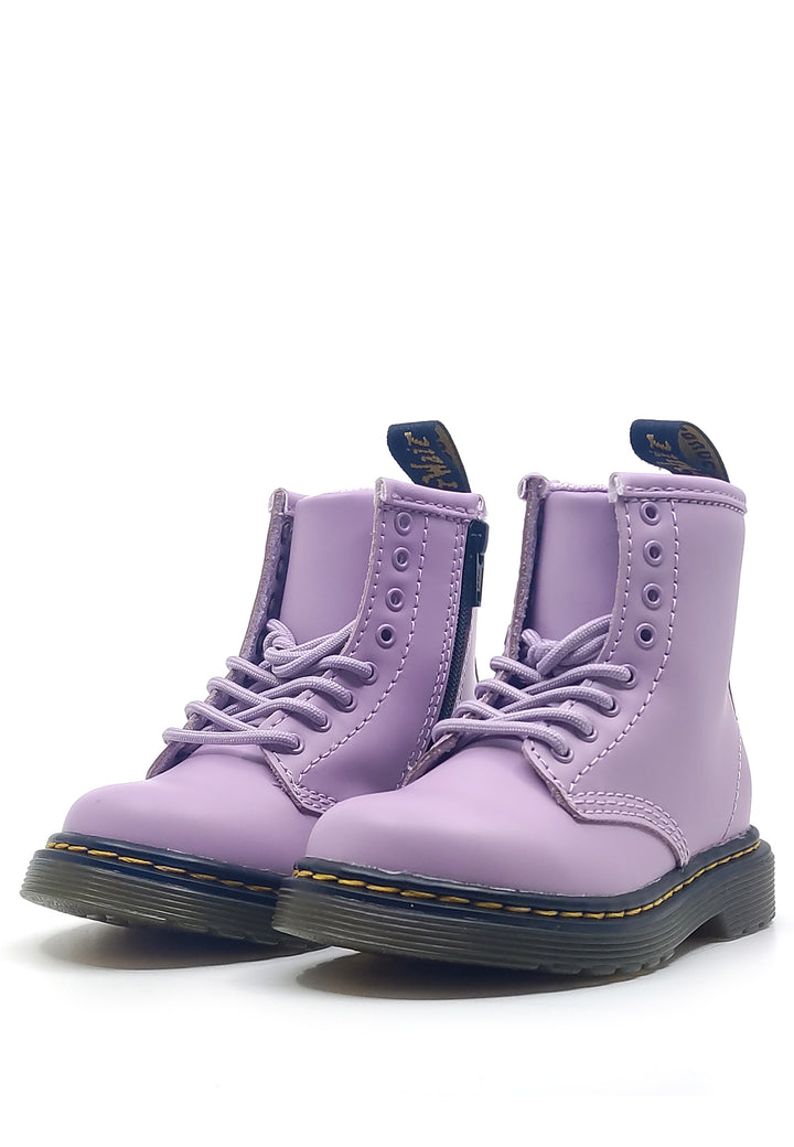 Stivaletti bambina Dr Martens lilla in pelle