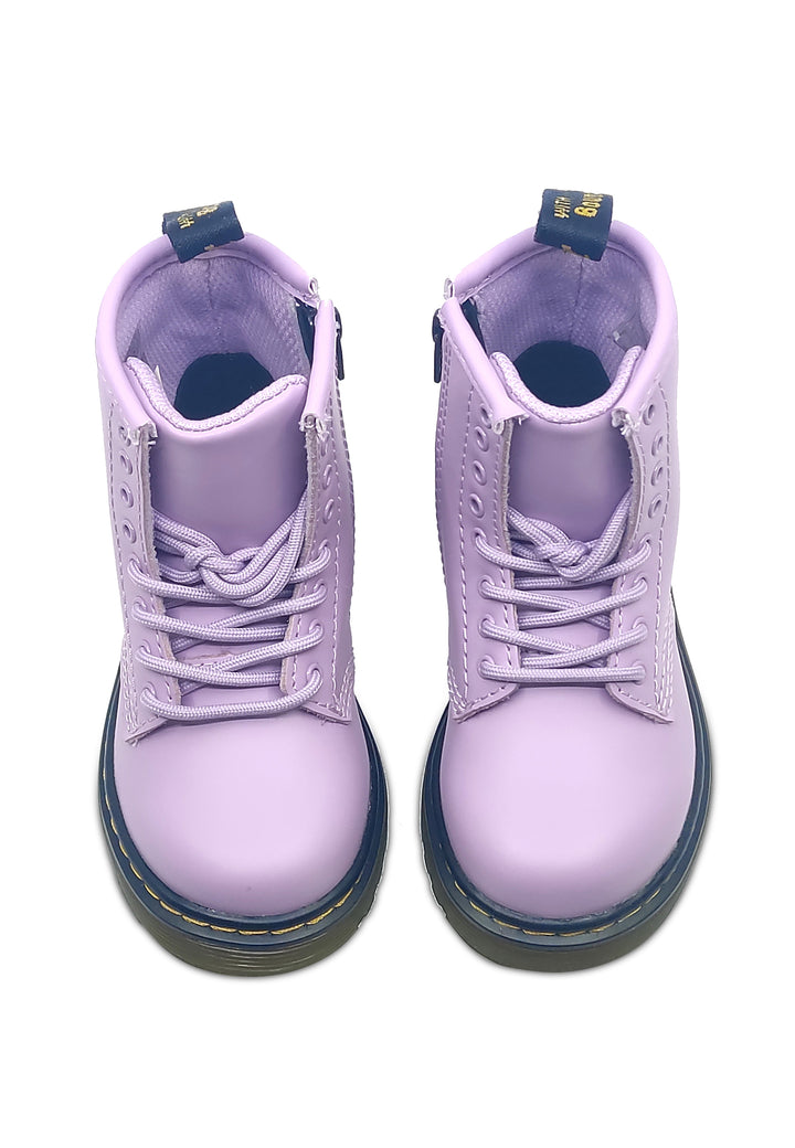 Stivaletti bambina Dr Martens lilla in pelle