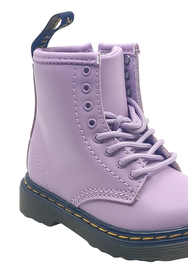 Stivaletti bambina Dr Martens lilla in pelle