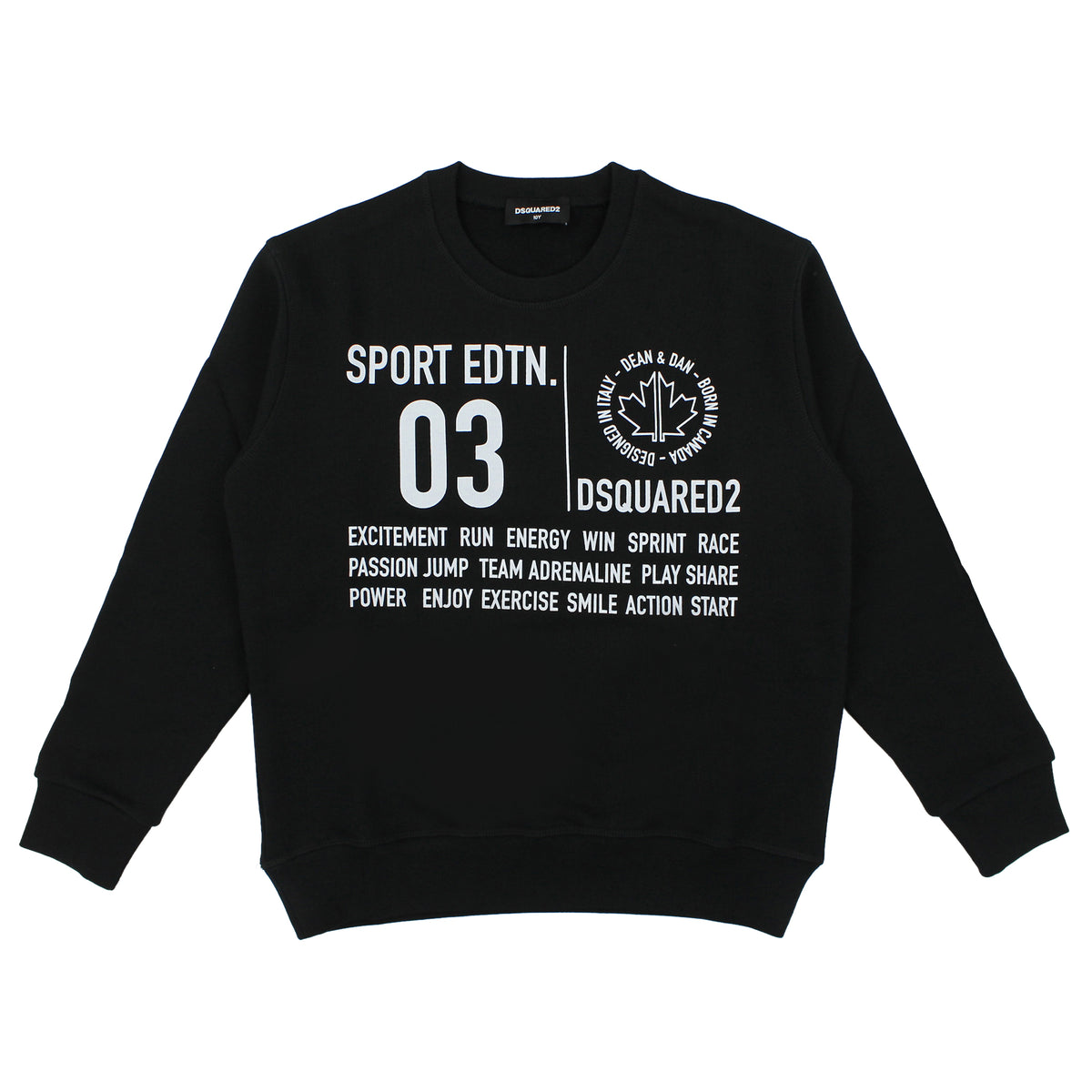 Felpa bambino Dsquared2 Sport Edtn.03 nera in cotone