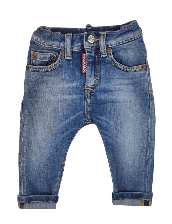 Jeans neonato Dsquared2 in denim di cotone
