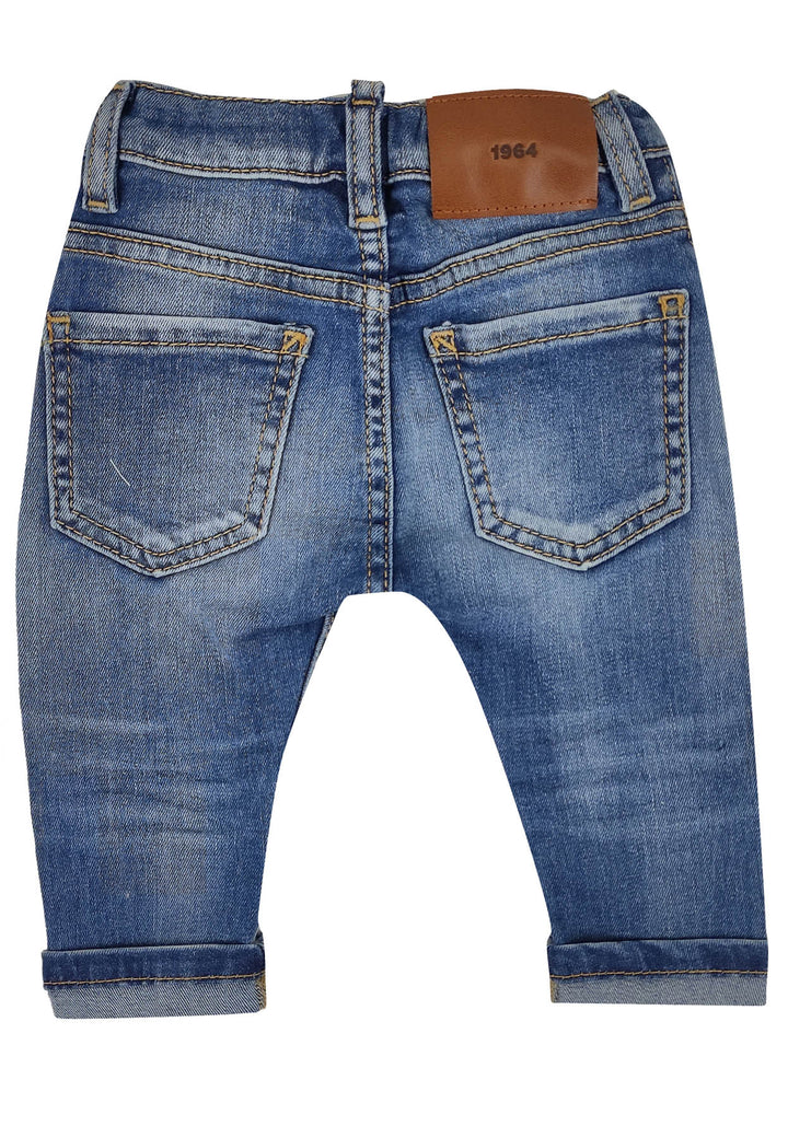 Jeans neonato Dsquared2 in denim di cotone