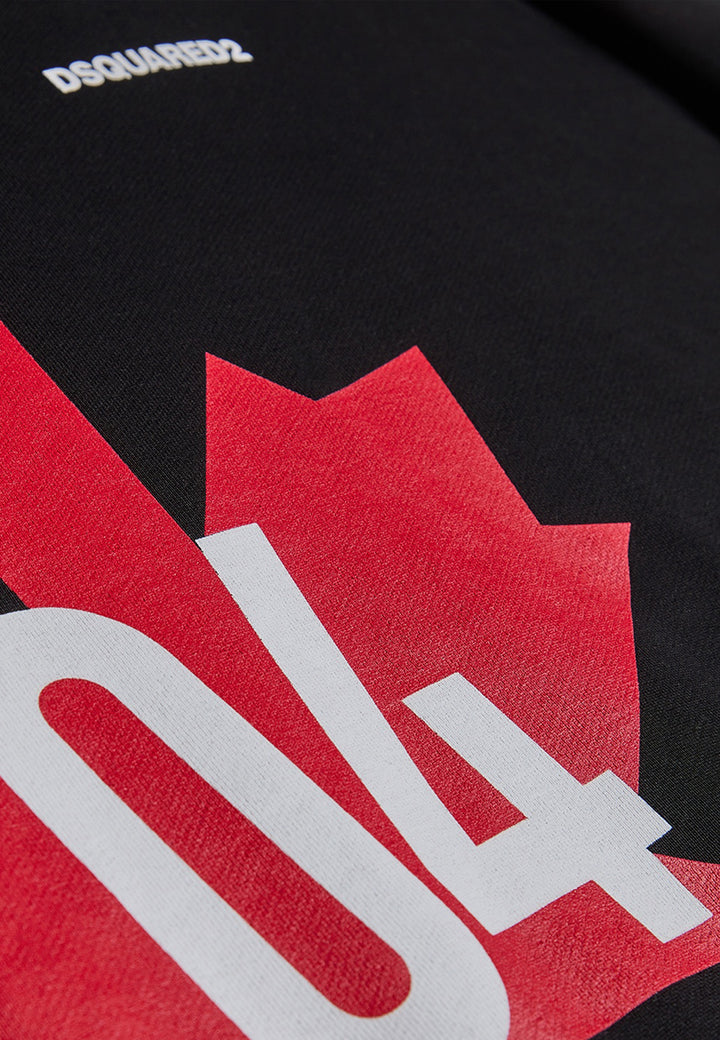 Felpa bambino Dsquared2 nera in cotone