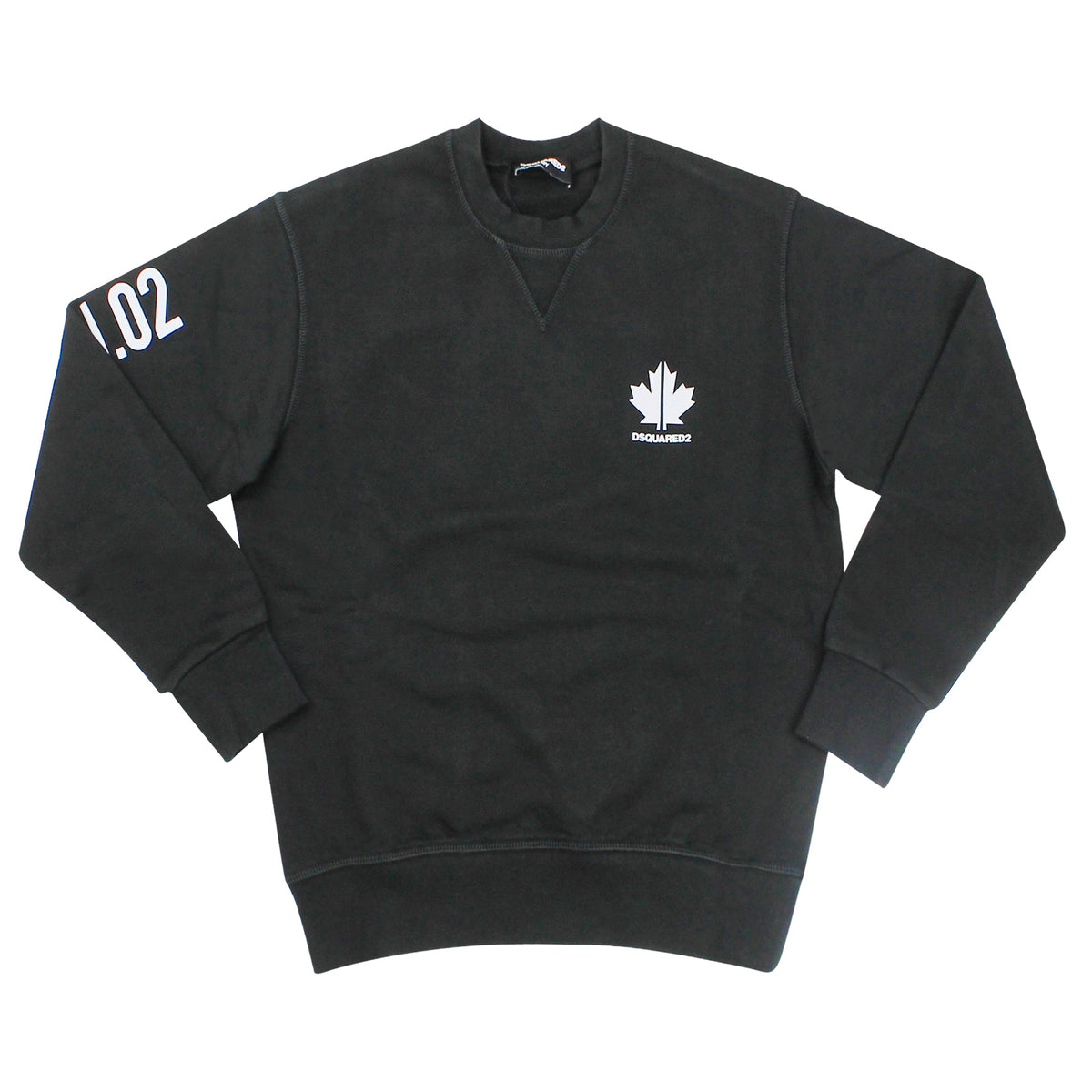 Felpa bambino Dsquared2 nera in cotone
