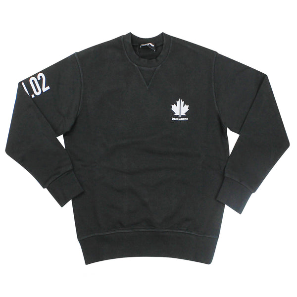 Felpa bambino Dsquared2 nera in cotone