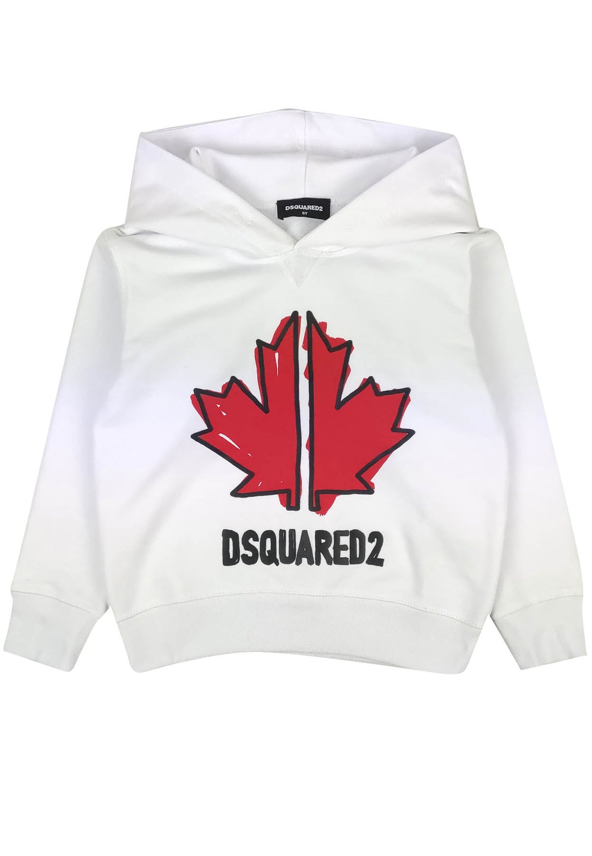 Felpa bambino Dsquared2 bianca in cotone