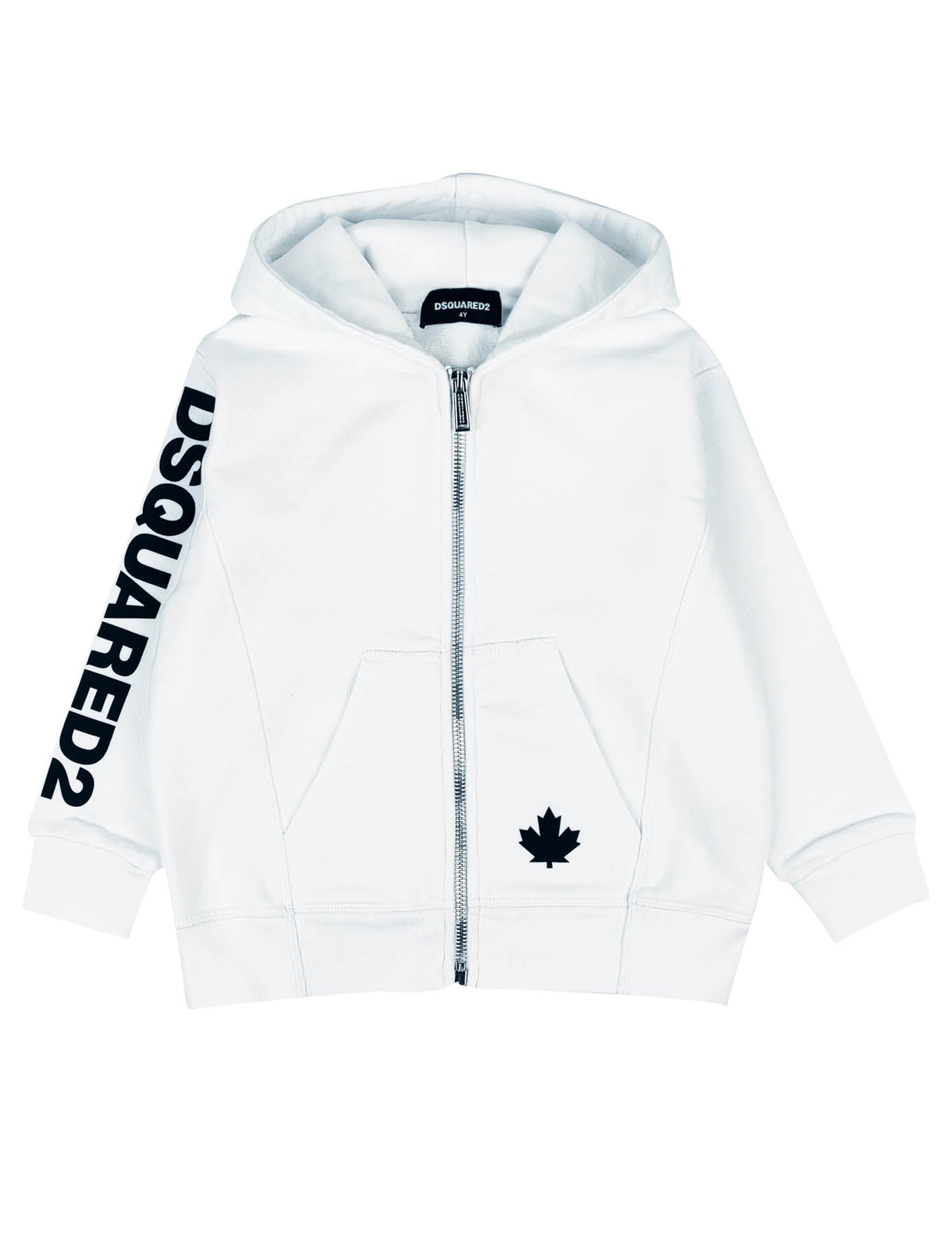 Felpa bambino Dsquared2 bianca in cotone