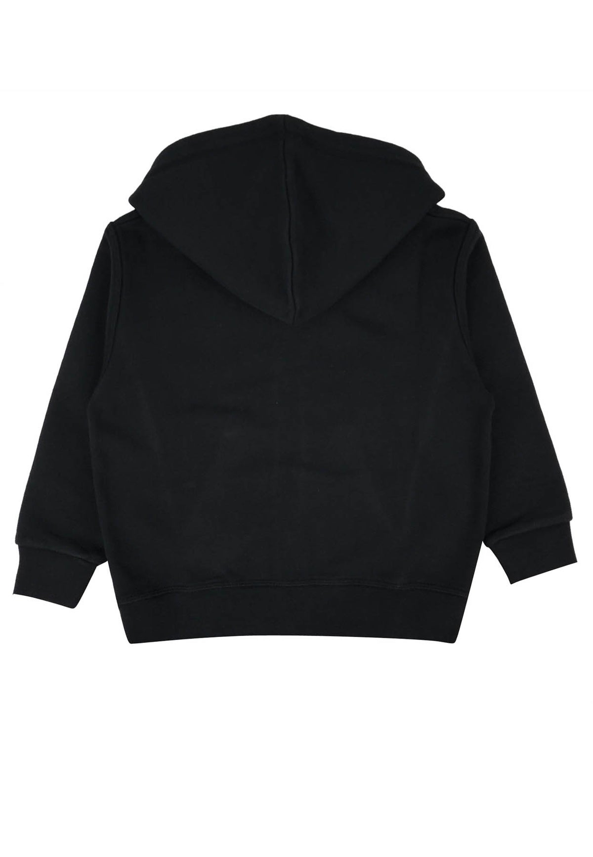 Felpa bambino Dsquared2 nera in cotone con cappuccio