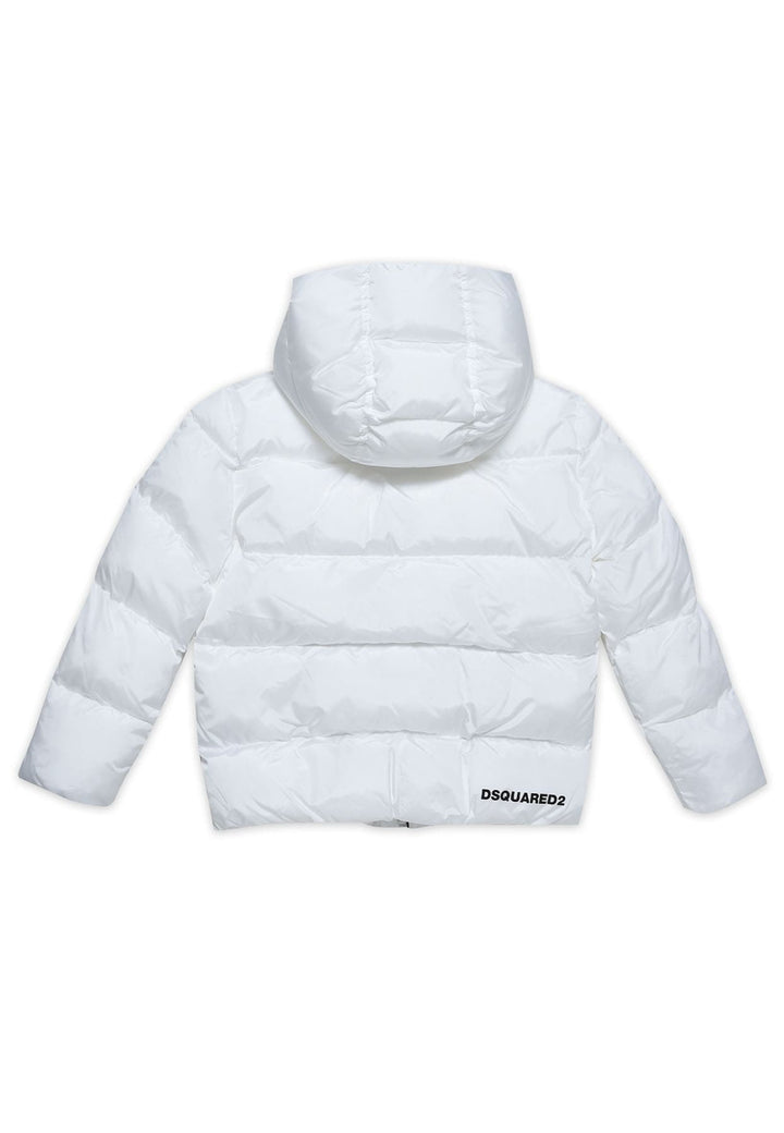 Giubbino bambino Dsquared2 bianco in nylon