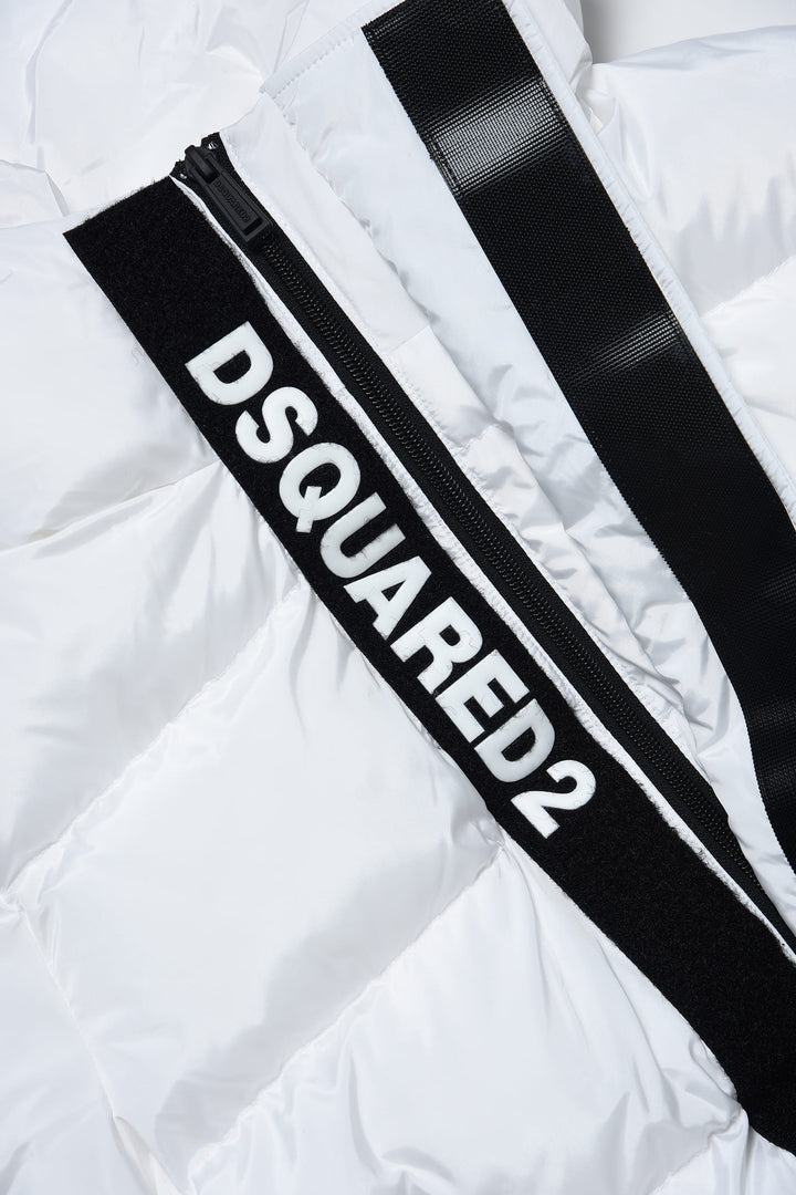 Giubbino bambino Dsquared2 bianco in nylon