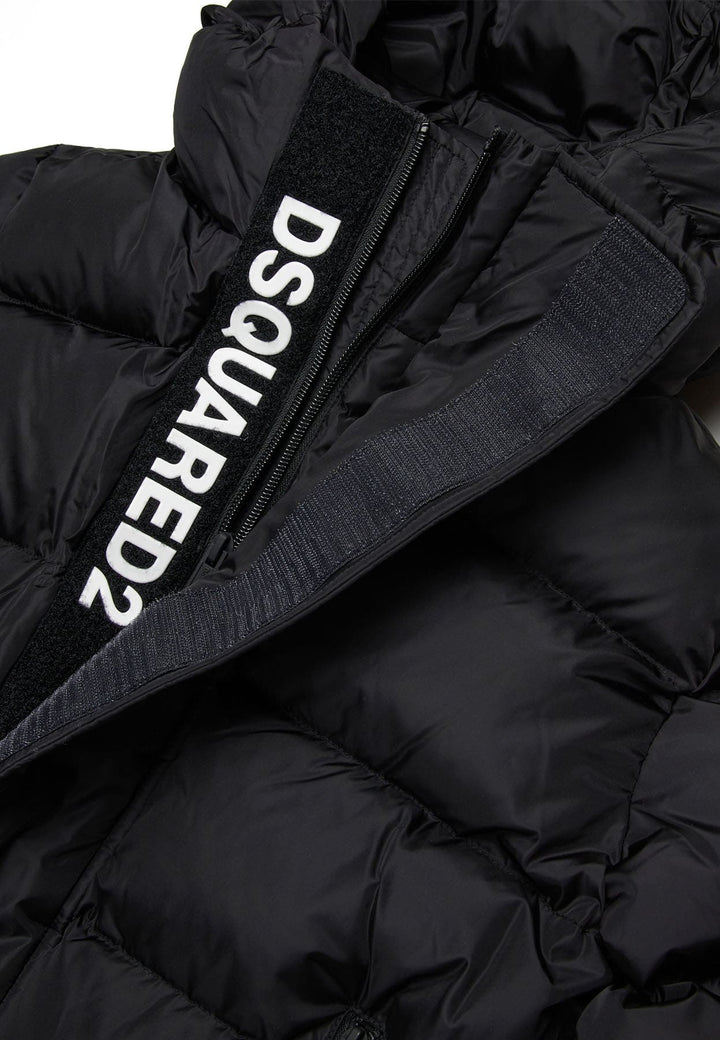 Giubbino bambino Dsquared2 nero in nylon