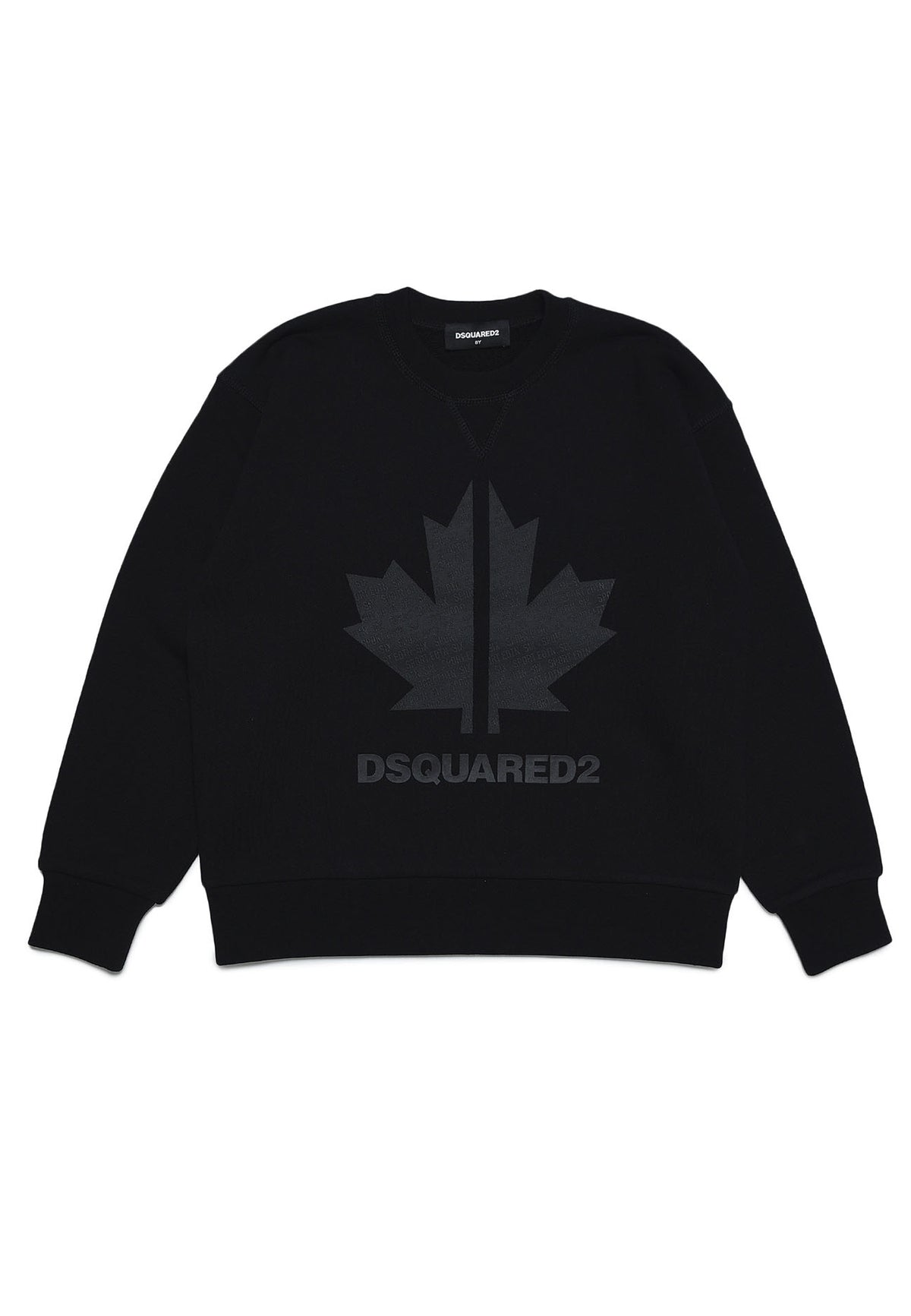 Felpa bambino Dsquared2 nera in cotone