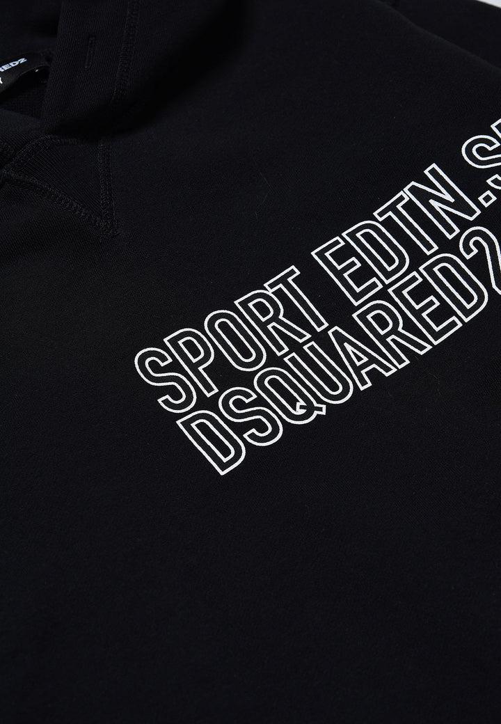 Felpa bambino Dsquared2 nera in cotone