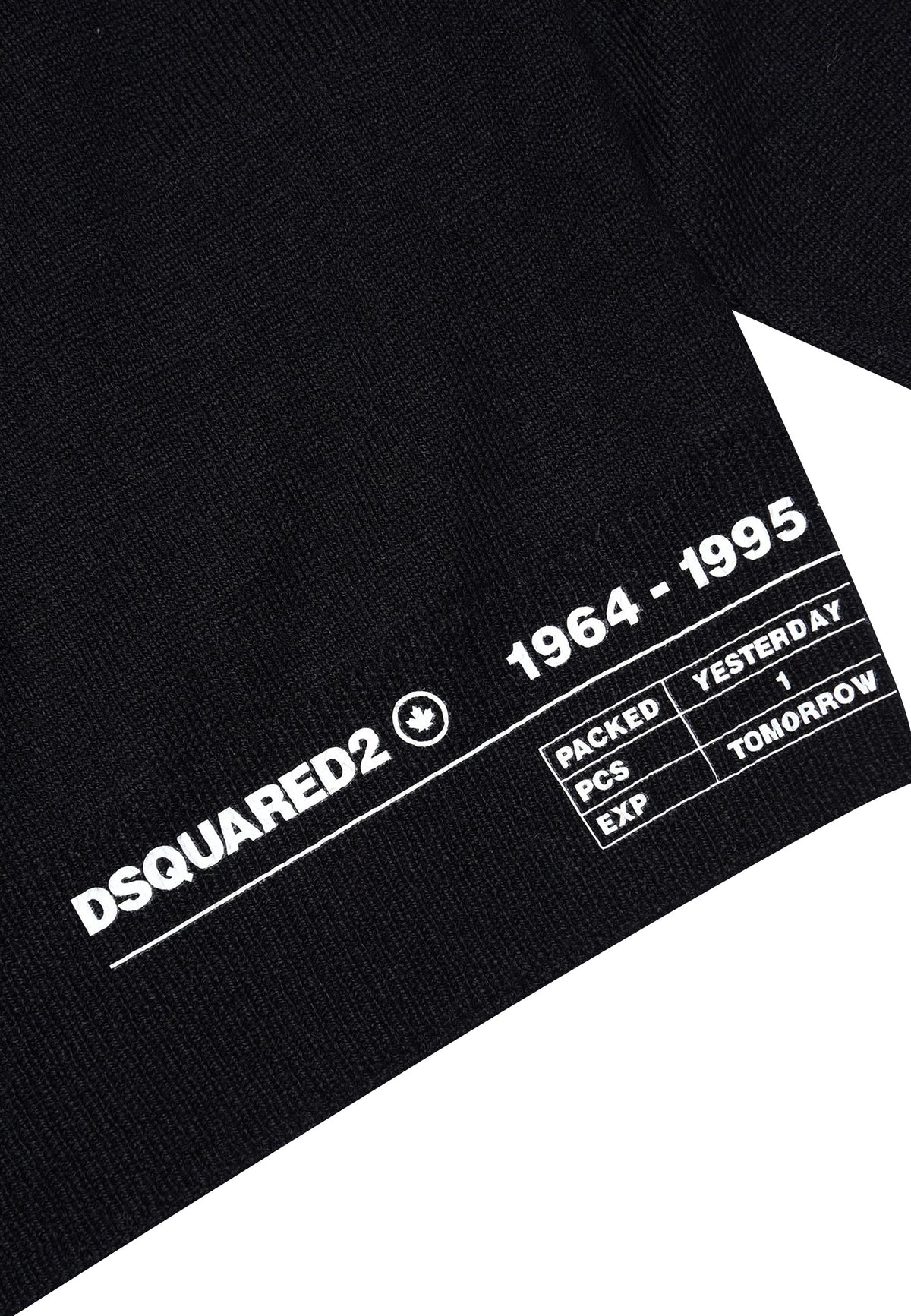 Maglia bambino Dsquared2 nera in misto lana