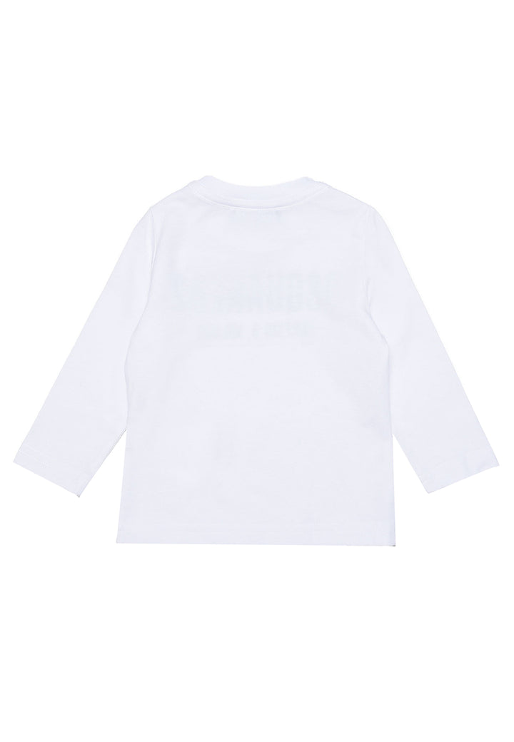 T-shirt neonato Dsquared2 bianca in jersey di cotone