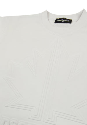 Felpa bambino Dsquared2 bianca in cotone