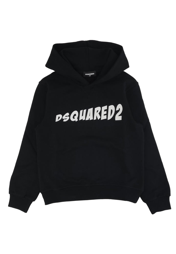 Felpa bambino Dsquared2 nera in cotone