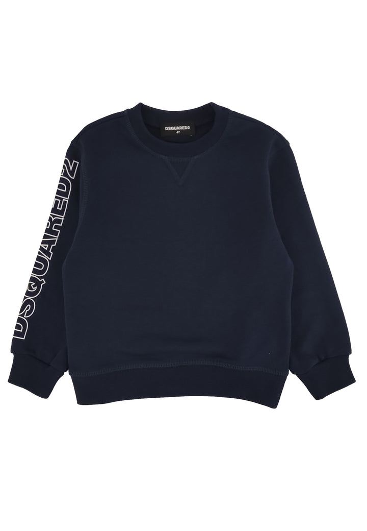 Felpa bambino Dsquared2 blu in cotone