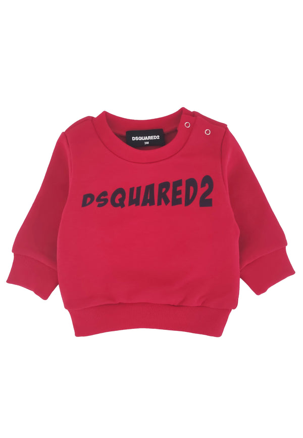Felpa bambino Dsquared2 rossa in cotone