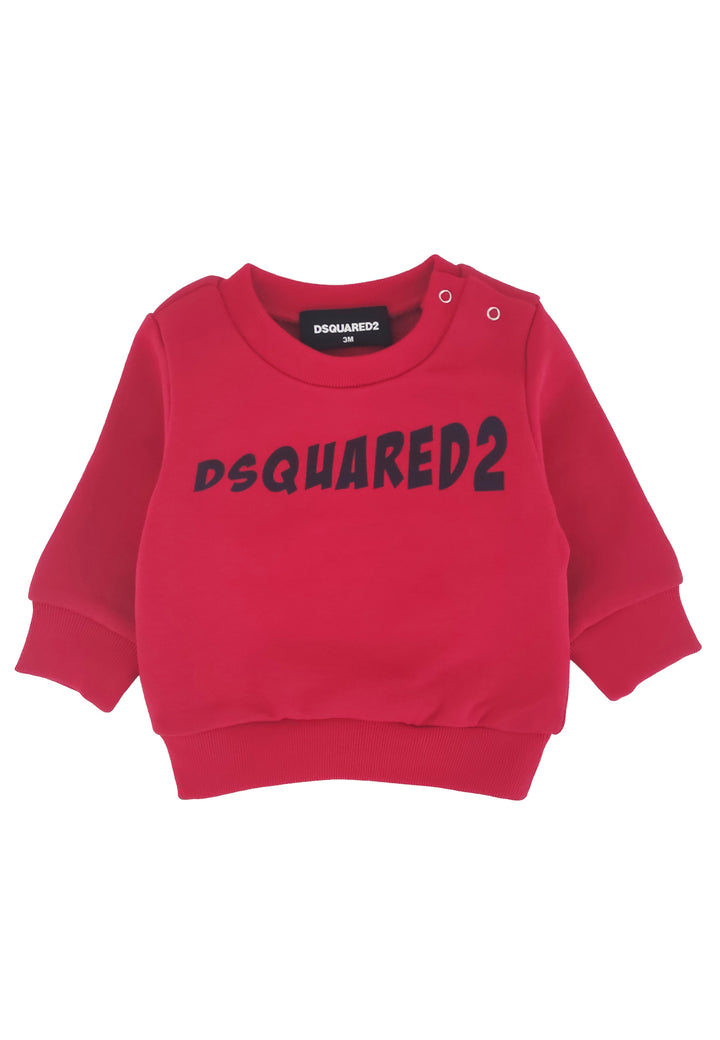 Felpa bambino Dsquared2 rossa in cotone