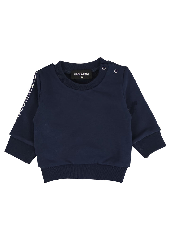 Felpa bambino Dsquared2 blu in cotone