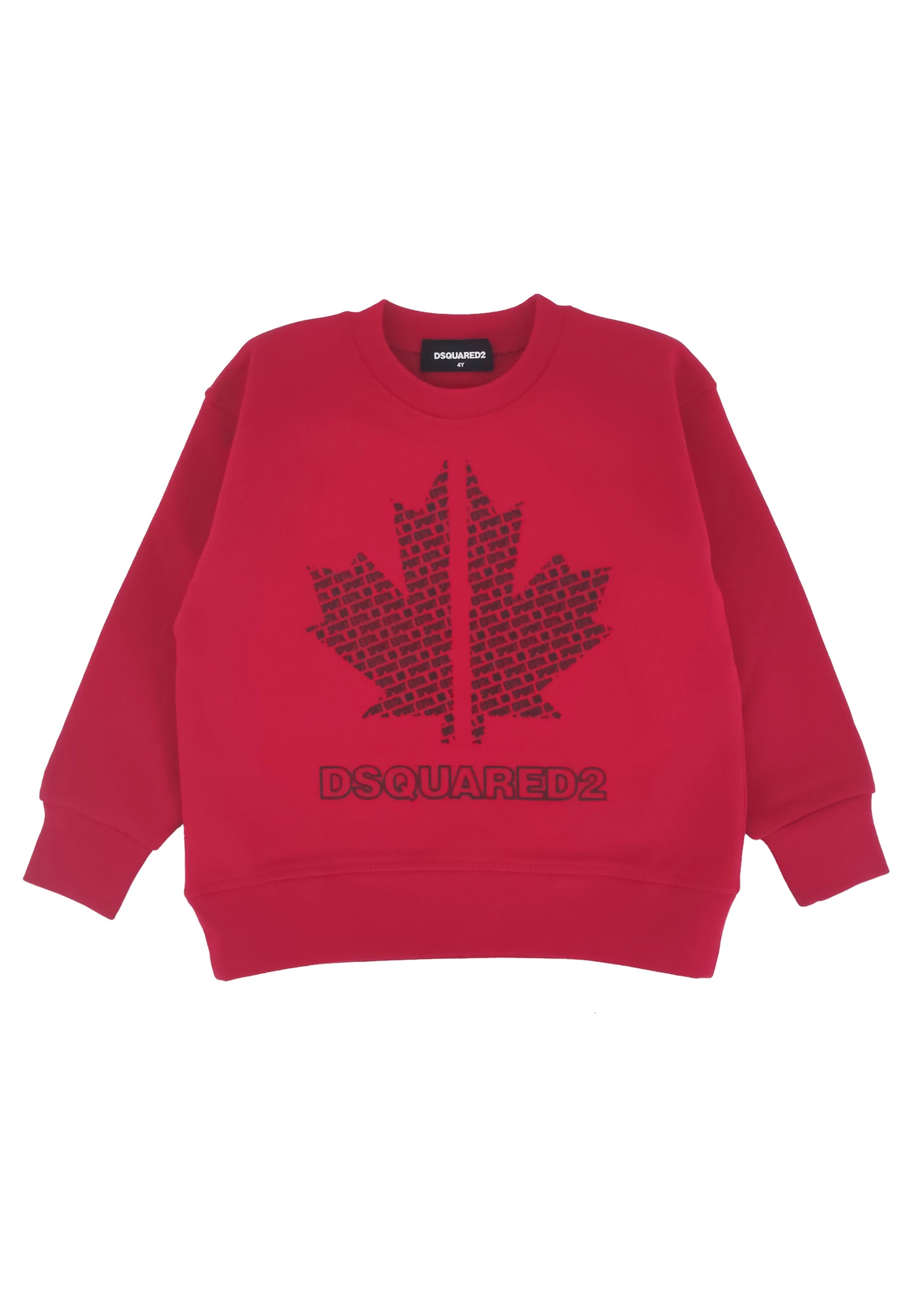 Felpa bambino Dsquared2 rossa in cotone