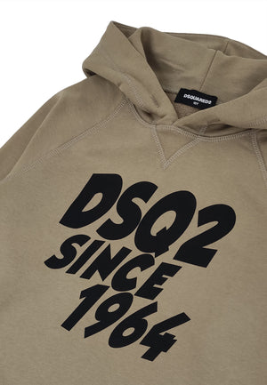Felpa bambino Dsquared2 marrone in cotone
