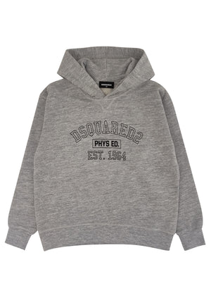 Felpa bambino Dsquared2 grigia in cotone