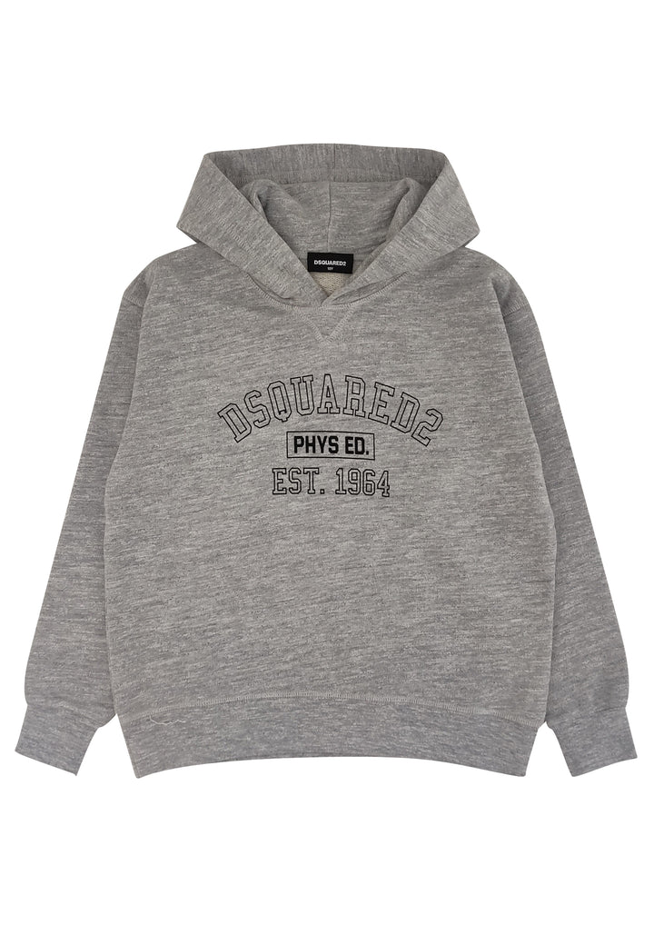 Felpa bambino Dsquared2 grigia in cotone