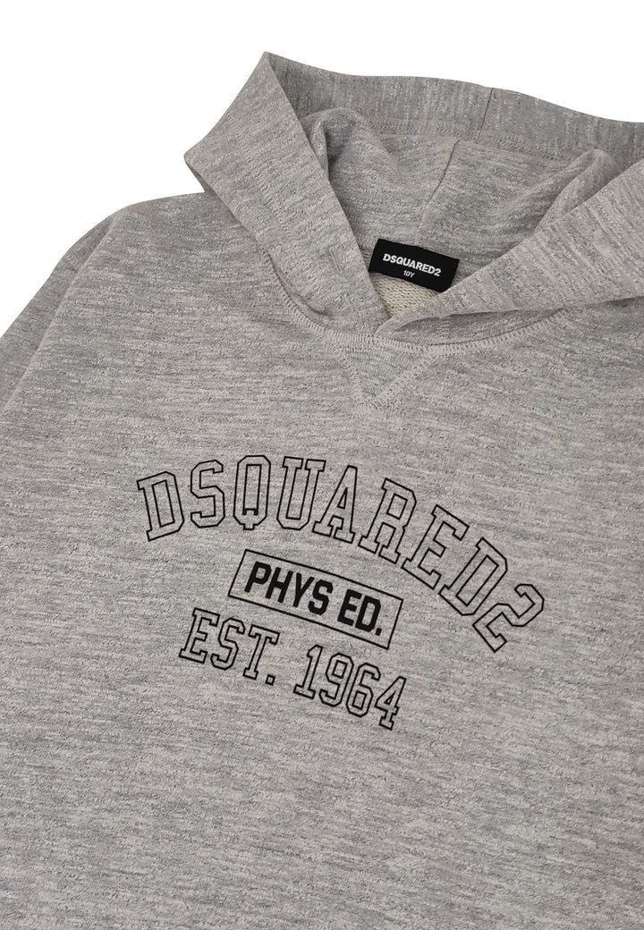 Felpa bambino Dsquared2 grigia in cotone