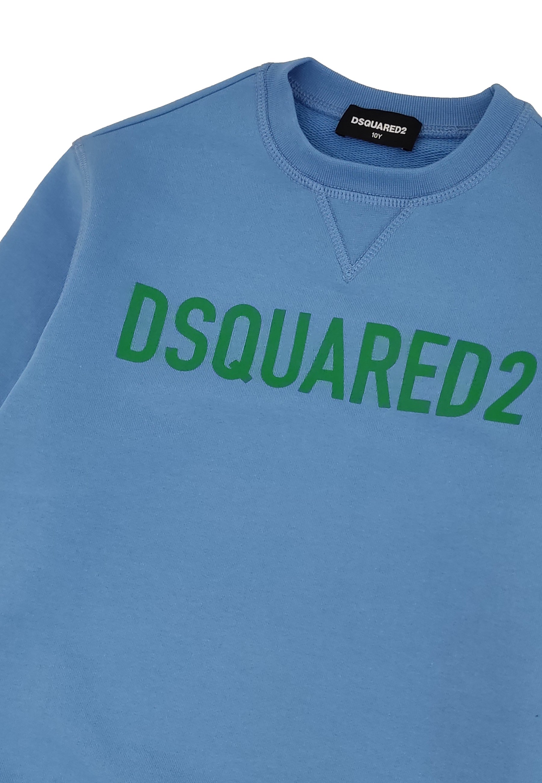 Felpa bambino Dsquared2 azzurra in cotone